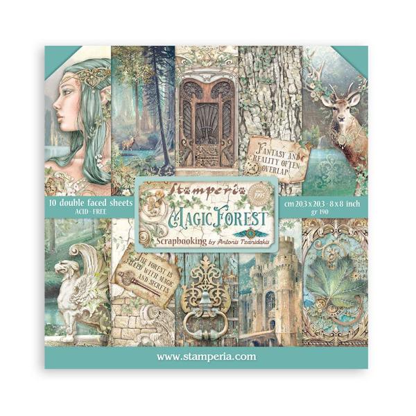SBBS78 Stamperia 8x8 Paper Pad Magic Forest