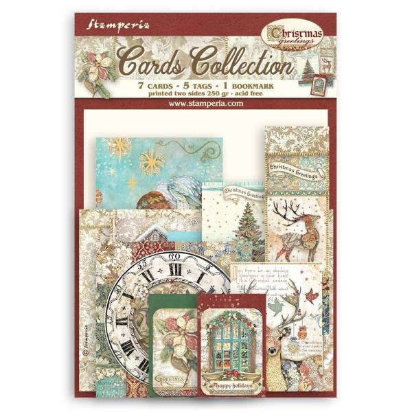 SBCARD18 Stamperia Cards Collection Christmas Greetings