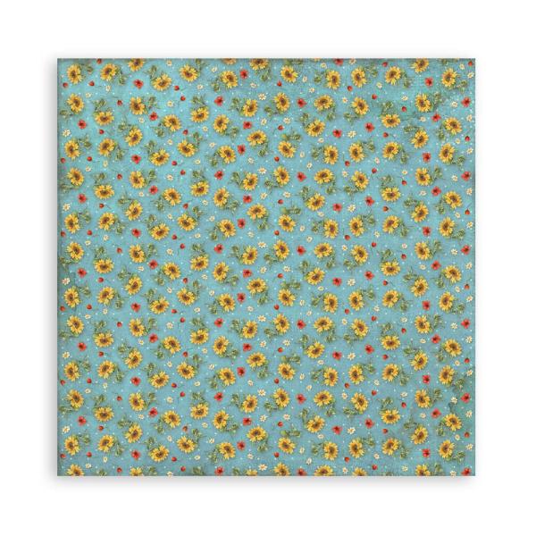 SBPLT13 Stamperia Fabric Sheets Sunflower Art