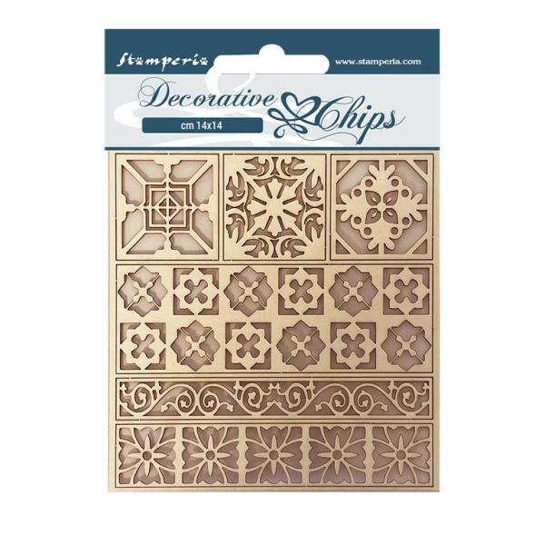 Stamperia Decorative Chips Casa Granada Tiles #109