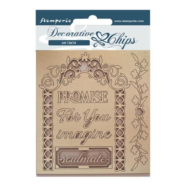 Stamperia Decorative Chips Promise for You SCB135