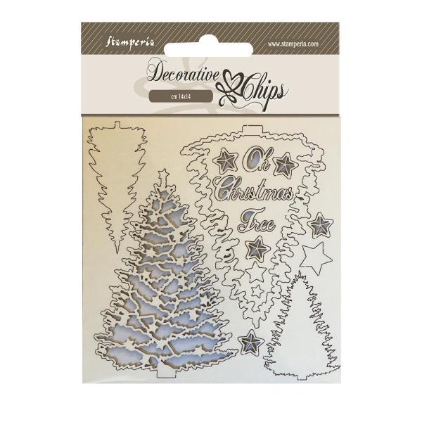 SCB178 Stamperia Chips Christmas Tree
