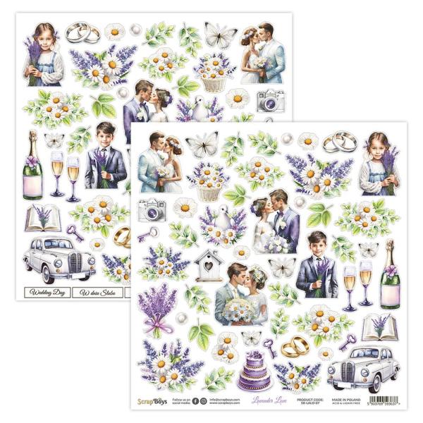 ScrapBoys Lavender Love 12x12 Paper Sheet #07