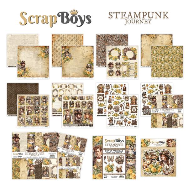 ScrapBoys Steampunk Journey 6x6 Inch Paper Pad