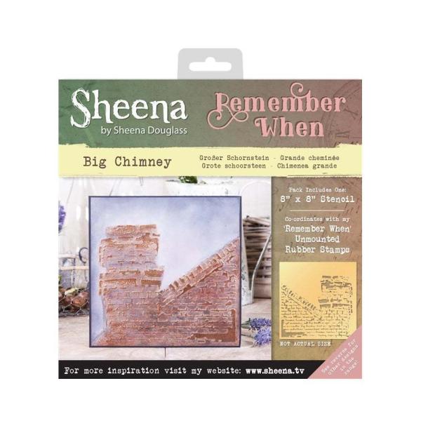 Sheena Douglass 8x8 Decorative Stencil Big Chimney