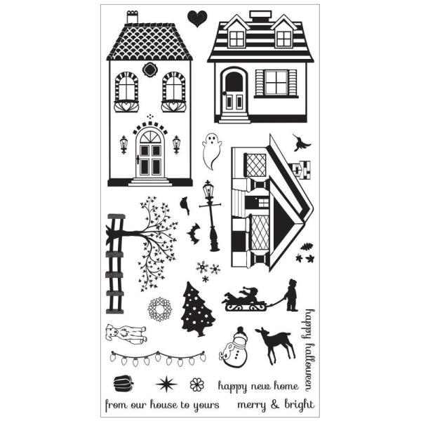 Sizzix Clear Stamps Happy Home #660655