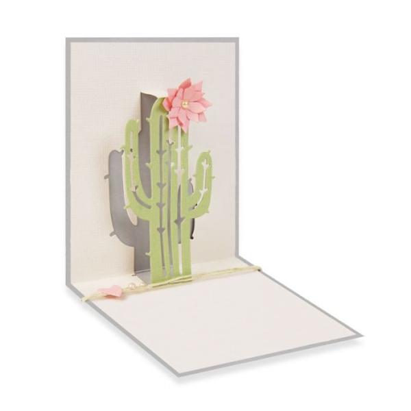 SALE Sizzix Thinlits Dies 4Pk Pop-Up Cactus #662540