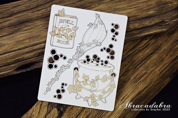 SnipArt Chipboard Magical Set with Engraved Leaves #25054