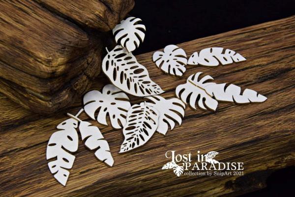 SnipArt Chipboard Exotic Monstera Leaves #24995