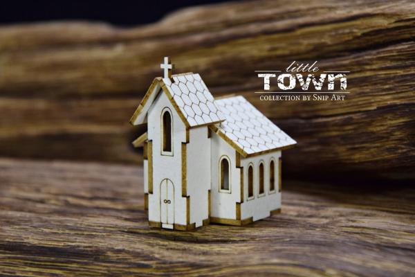 SnipArt Chipboard Little Town 3D Mini Church #13