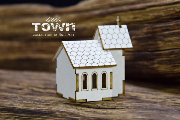 SnipArt Chipboard Little Town 3D Mini Church #13