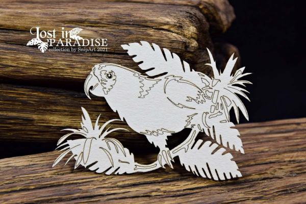 SnipArt Chipboard Lost in Paradise Parrot #15002