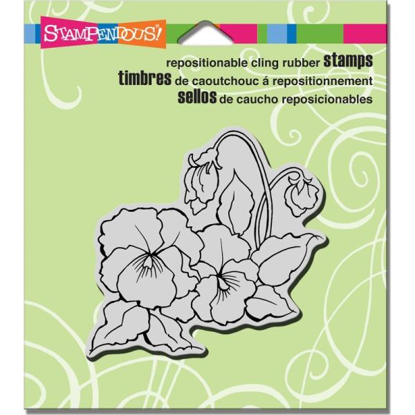 Stampendous Cling Stamp Pansies #CRQ229