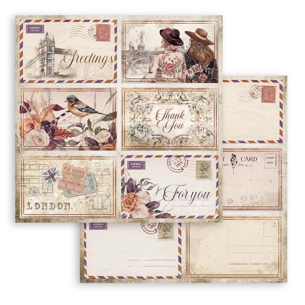 Stamperia 12x12 Paper Set Our Way Cards #SBB883