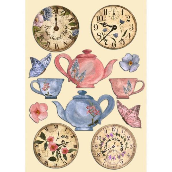 Stamperia A5 Colored Wooden Welcome Home Clocks KLSP135