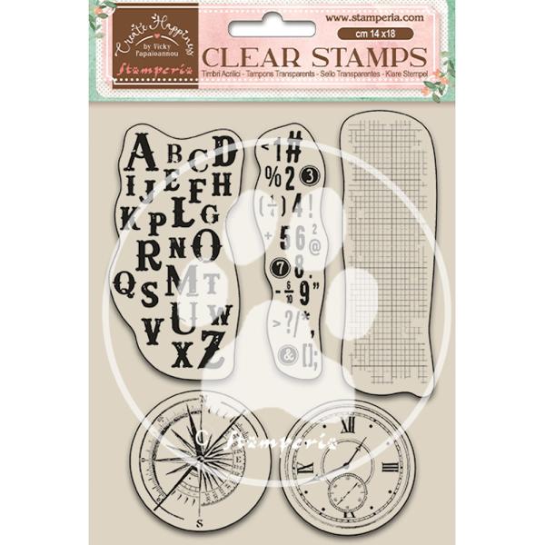 Stamperia Clear Stamp Create Happiness Alphabet Numbers #WTK163