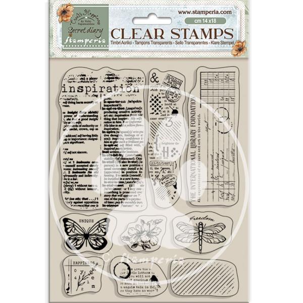 Stamperia Secret Diary Clear Stamps Inspiration #WTK191