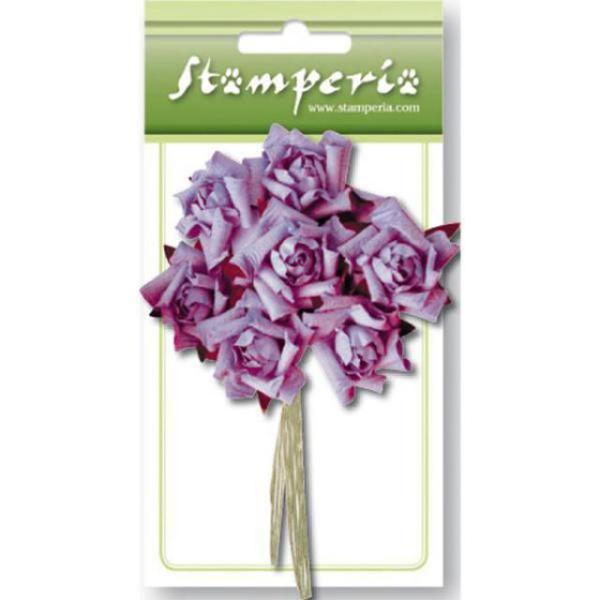 Stamperia 12 Lilac Paper Small Roses Bouquet #SF104