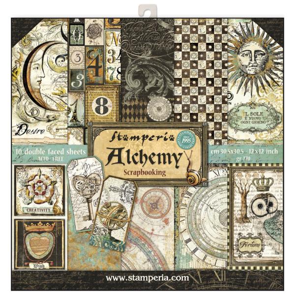 Stamperia 12x12 Paper Pad Alchemy #SBBL34
