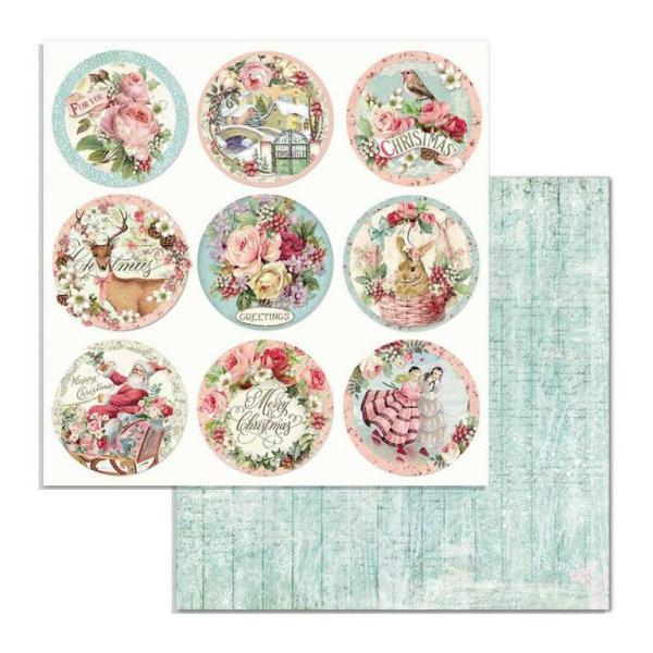 Stamperia 12x12 Paper Set Christmas Rounds #SBB701