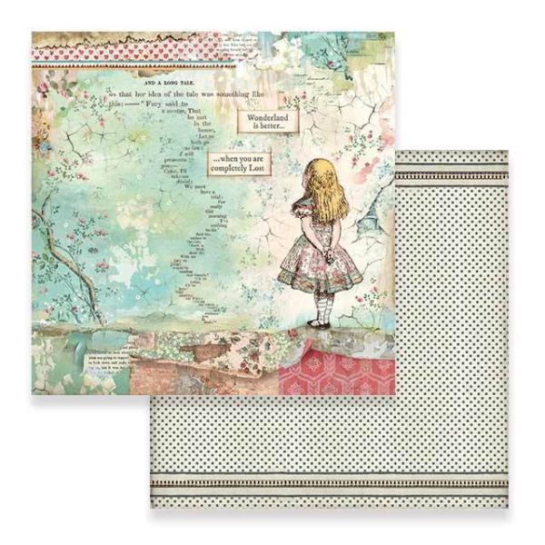 Stamperia 12x12 Paper Sheet Set Alice #SBB582