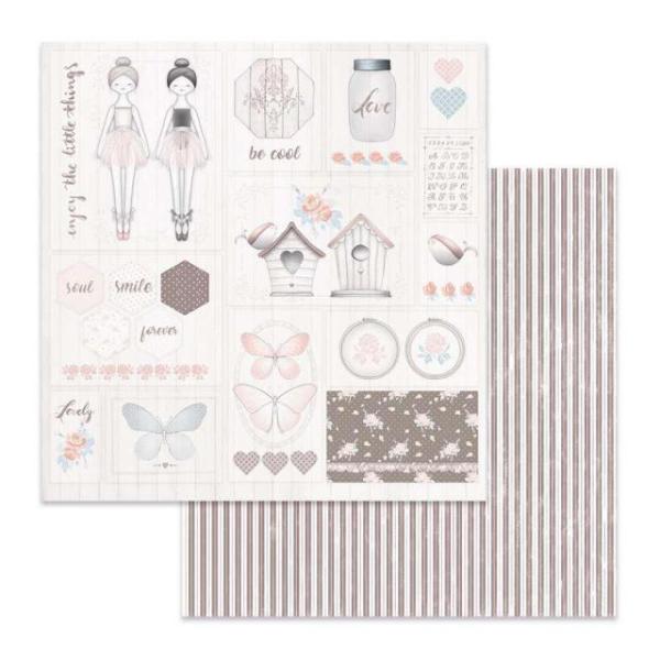 Stamperia 12x12 Paper Sheet Set Nests and Butterflies #SBB638