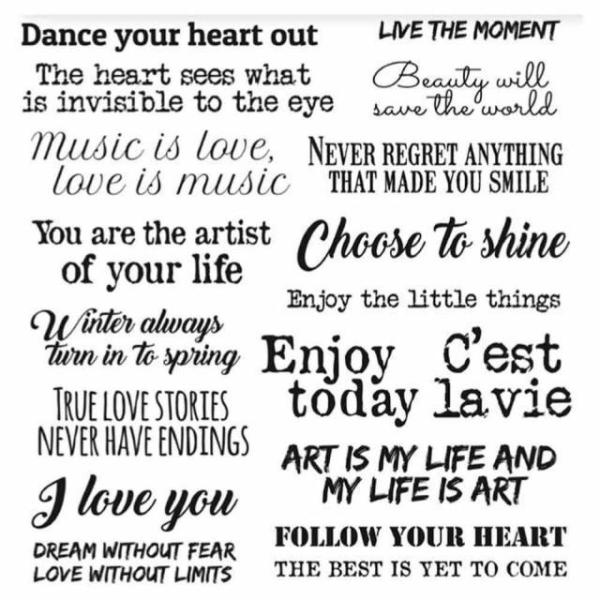 Stamperia Adhesive Paper Art & Love Phrases #007