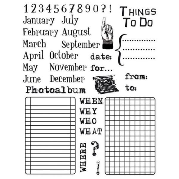 Stamperia Clear Stamp Calendar #WTK070