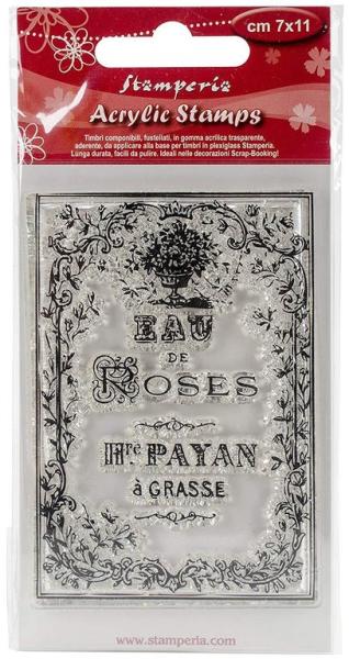 Stamperia Clear Stamp Eau de Roses  #WTK146