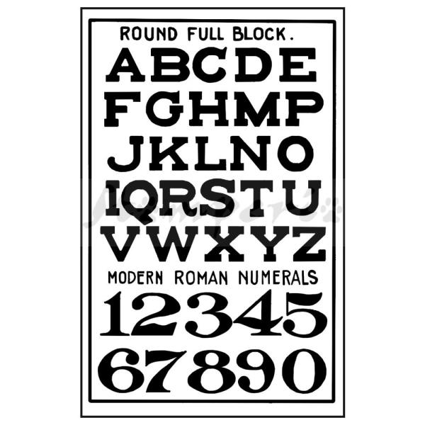 Stamperia Rubber Stamp Alphabet & Numbers #WTKCC132