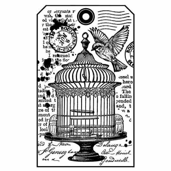 Stamperia Rubber Stamp Little Cage #WTKCC146