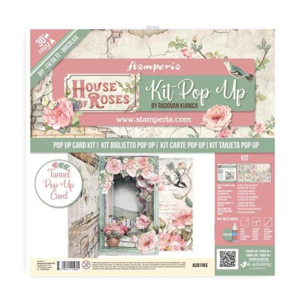 Stamperia Tunnel Pop Up Kit House of Roses POP05