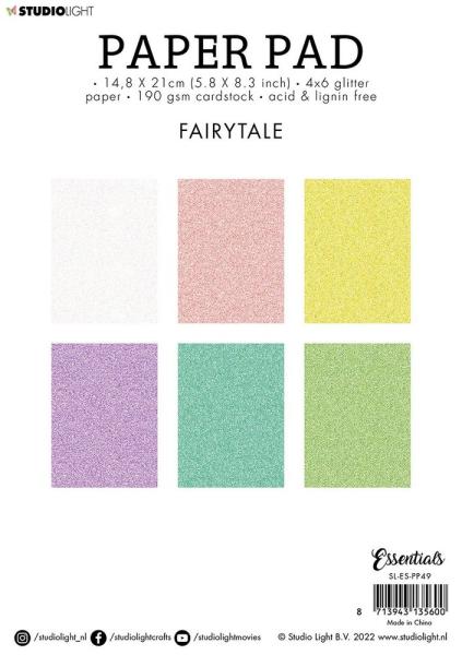 Studio Light A5 Glitter Paper Pad Essential Fairytale #49