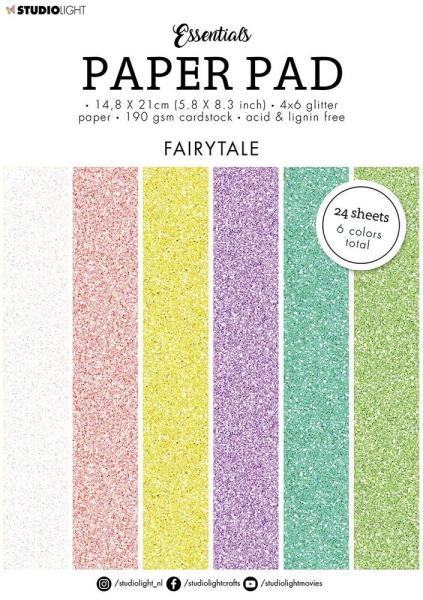 Studio Light A5 Glitter Paper Pad Essential Fairytale #49
