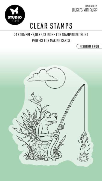 Studio Light Clear Stamps Fishing Frog by Laurens #458