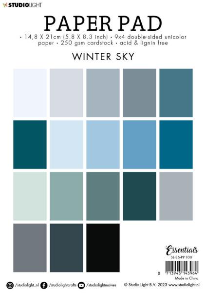 Studio Light Essentials A5 Paper Pad Winter Sky #100