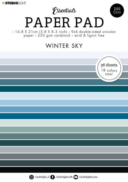 Studio Light Essentials A5 Paper Pad Winter Sky #100