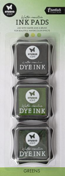 Studio Light Ink Pads Water-Reactive Greens 3 pcs