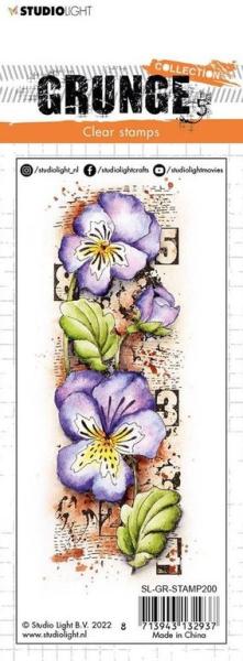 Studio Light Clear Stamps Violets Grunge Collection #200