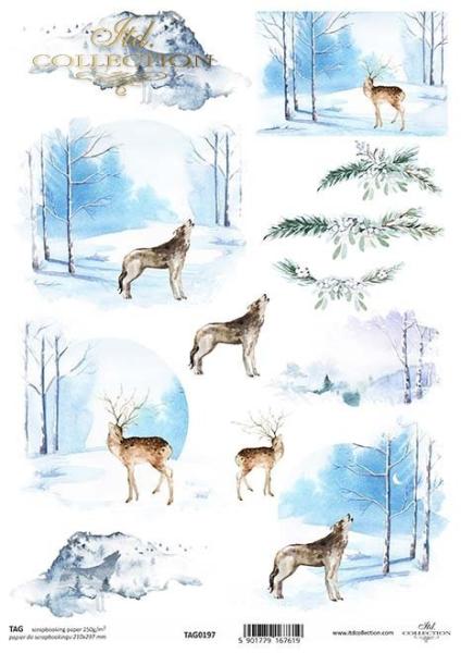 TAG0197 ITD Collection A4 Scrapbooking Paper Winter Views