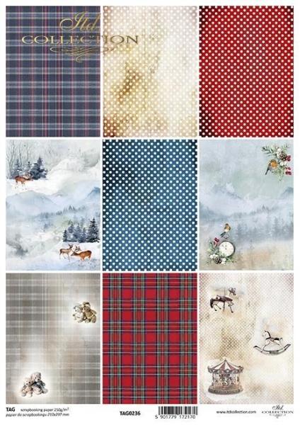 TAG0236 ITD Collection A4 Scrapbooking Paper Wonderful Christmas Time