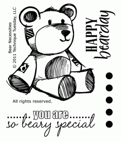 % Technique Tuesday - Bear Necessities Clearstempel