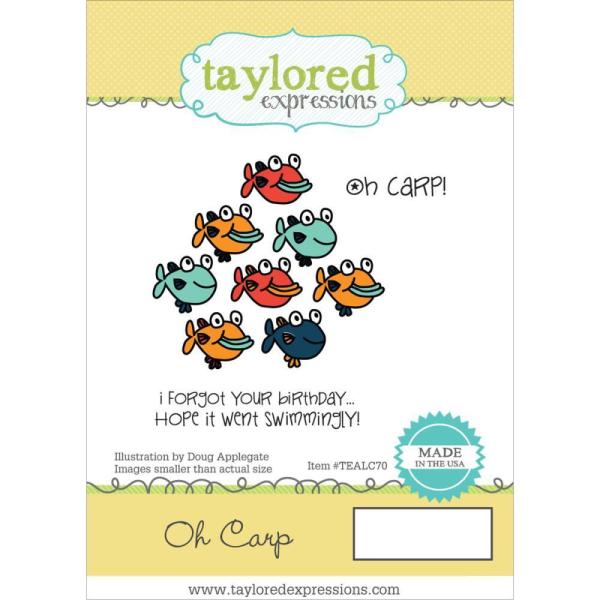 Taylored Expressions Cling Stempel Belated Birthday Oh Carp