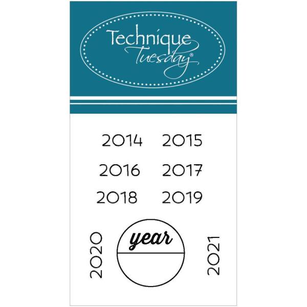 % Technique Tuesday Clear Stamp Calendar Years