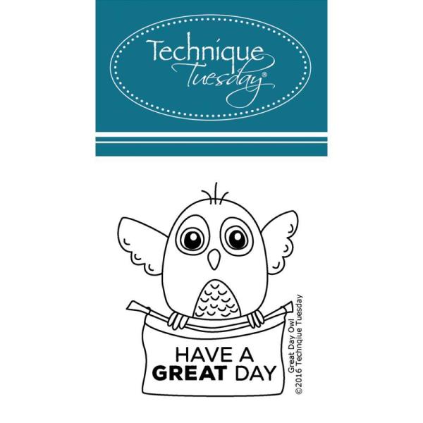 % Technique Tuesday Clear Stamps Great Day Owl #GROWL