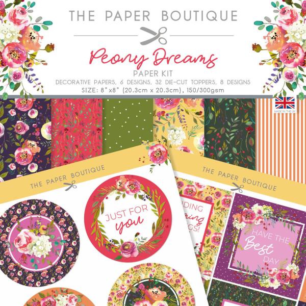 The Paper Boutique 8x8 Paper KIT Peony Dreams #1983