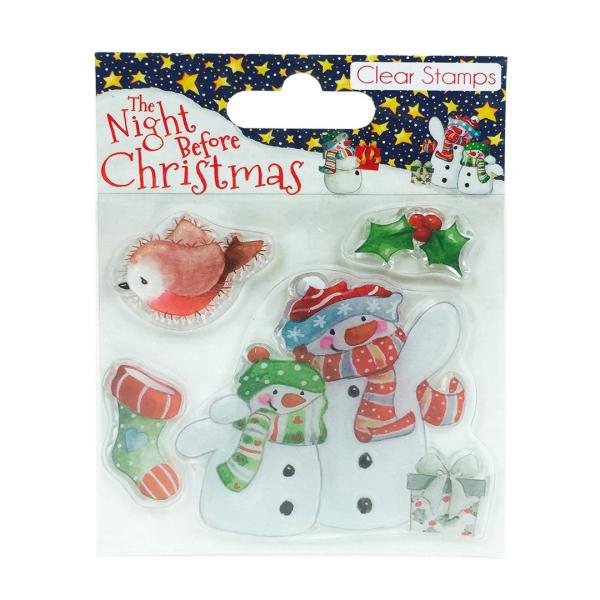 The Night Before Christmas Clear Stamp Snowmen #TP002