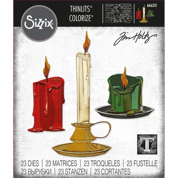 Tim Holtz Thinlits 23PK Dies Colorize Candle Shop #666331