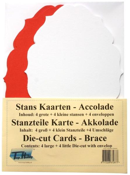 Top Hobby Stanzteile Karte Akkolade Rot Weiss