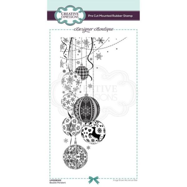 Creative Expressions DL Rubber Stamps Bauble Pendant #022